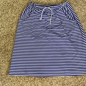 Blue and white striped Skort